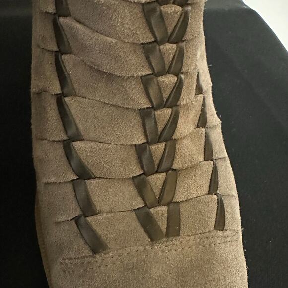 Franco Sarto Dean Women's Booties Boots Nimbus Leather Suede Grey Sz 7 - Picture 6 of 9